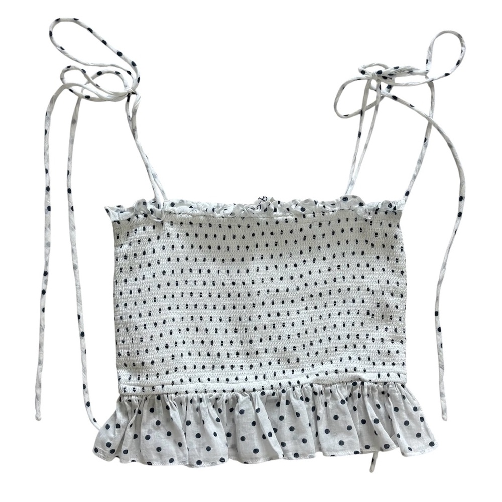 Alix of Bohemia Polka Dot Smocked Tank Top